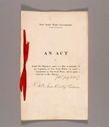 New South Wales Constitution Act 1855 (UK), cover