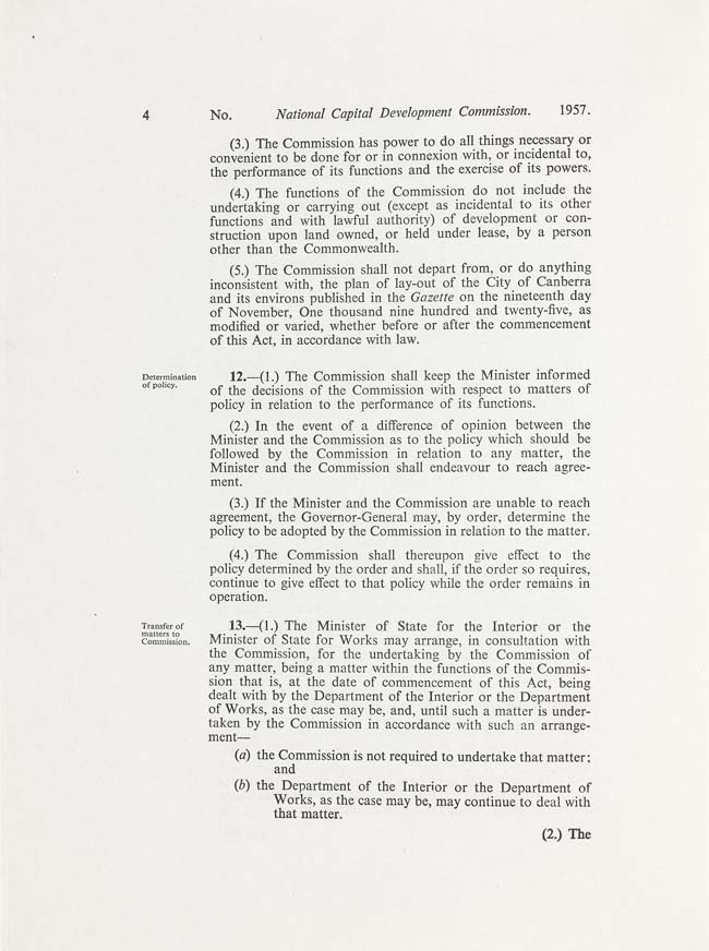 National Capital Development Commission Act 1957 (Cth), p4