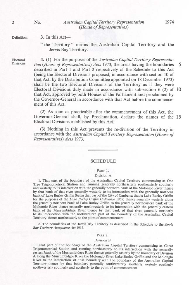 ACT Representation (House of Representatives) Act 1974 (Cth), p2