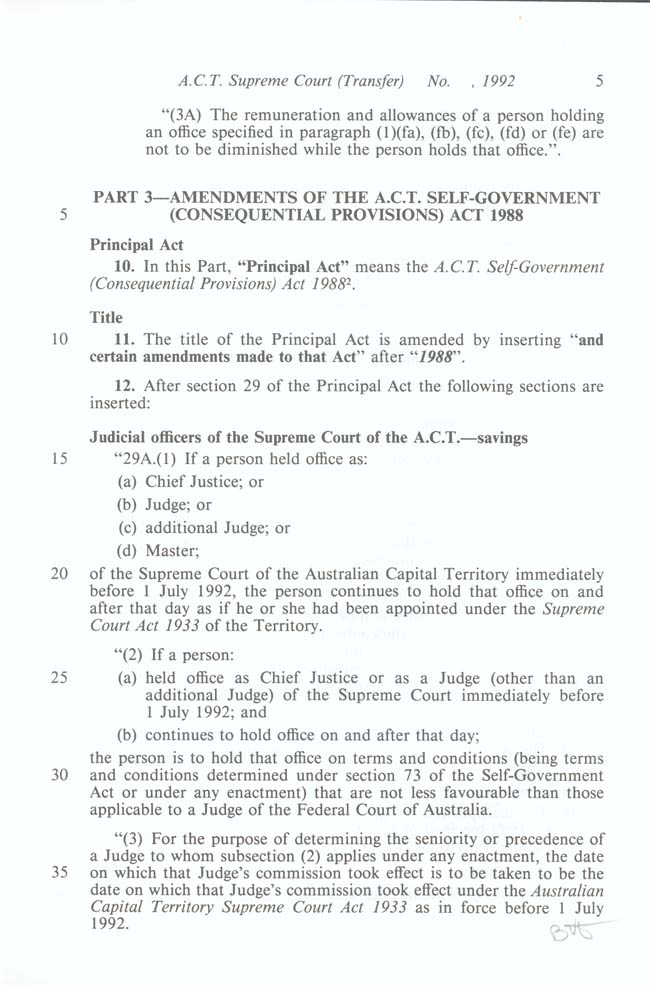 ACT Supreme Court Transfer Act 1992 (Cth), p5