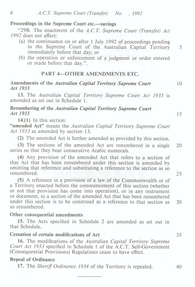 ACT Supreme Court Transfer Act 1992 (Cth), p6