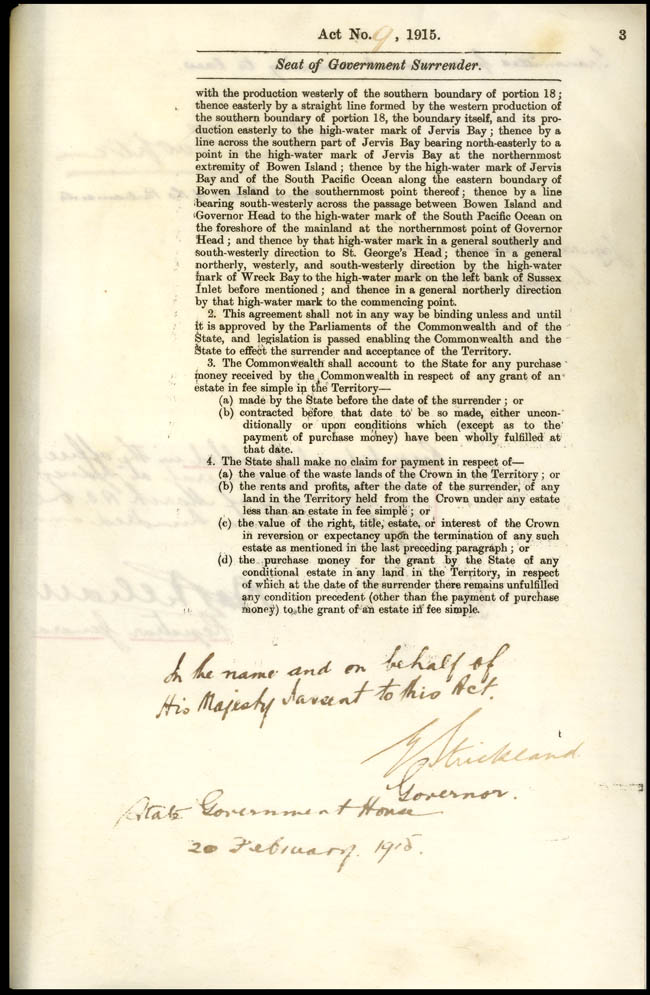 Seat of Government Surrender Act (NSW) Act 9 of 1915, p3