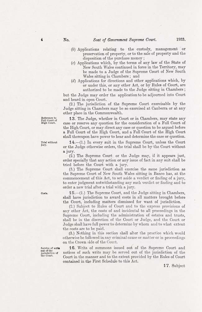 ACT Supreme Court Act 1933 (Cth), p4