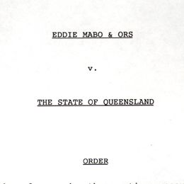 Detail from the cover of the Mabo v Queensland document.
