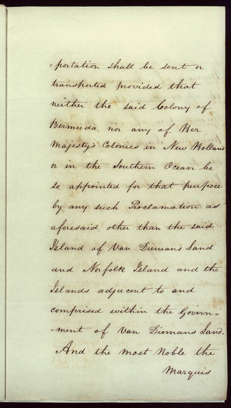 Order-in-Council ending transportation of convicts 22 May 1840 (UK), p15