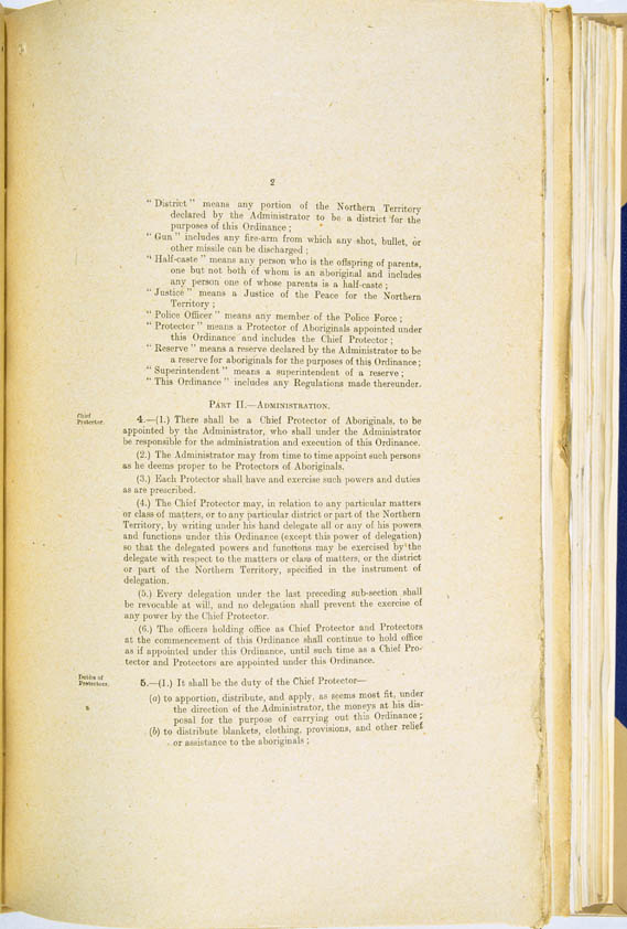 Aboriginals Ordinance No. 9 of 1918 (Cth), p2