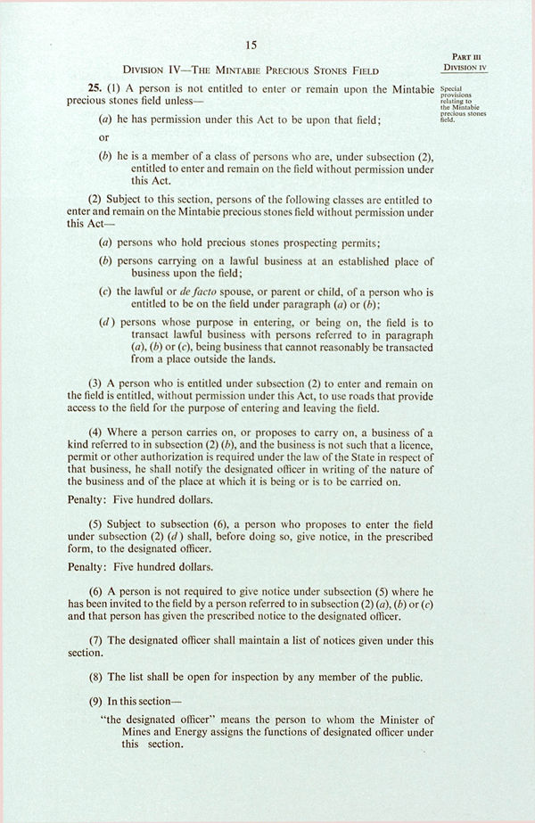 Pitjantjatjara Land Rights Act 1981 (SA), p15