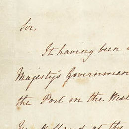 Detail from the first page of Lieutenant-Governor Stirling's Instructions.