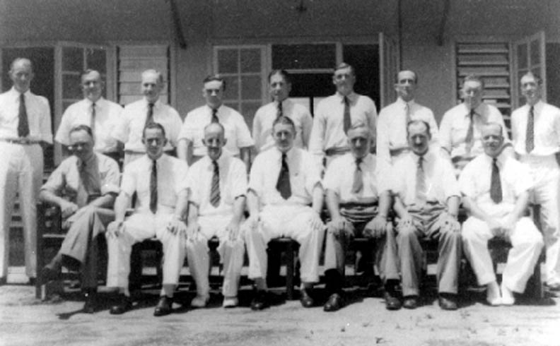 The seven official and seven elected Members of the Northern Territory's first Legislative Council