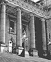 The Victorian Parliament still occupies this bluestone building in Spring Street Melbourne
