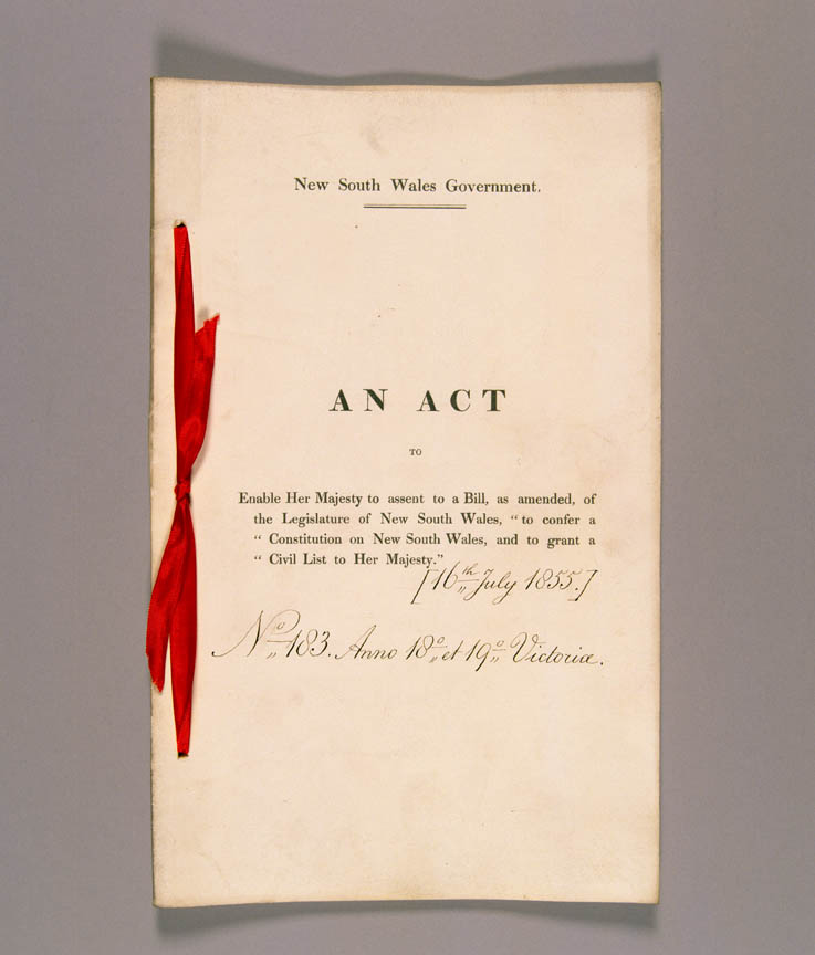 New South Wales Constitution Act 1855 (UK), cover