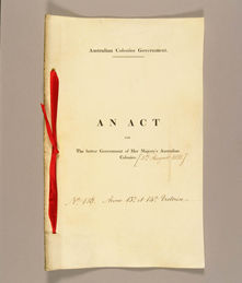 Australian Constitutions Act 1850 (UK), cover