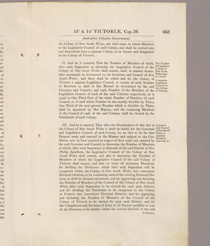 Australian Constitutions Act 1850 (UK), p663