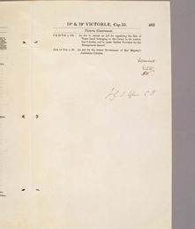 Victoria Constitution Act 1855 (UK), p463