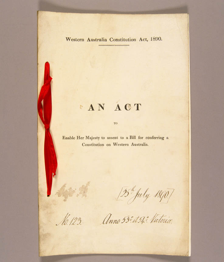Constitution Act 1890 (UK), cover