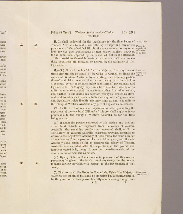 Constitution Act 1890 (UK), p3
