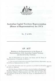 ACT Representation (House of Representatives) Act 1974 (Cth), p1