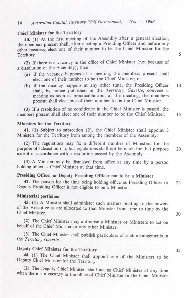 Australian Capital Territory (Self-Government) Act 1988 (Cth), p14