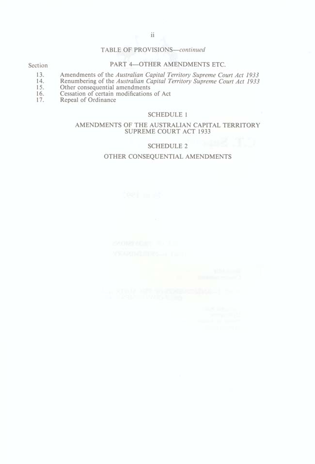 ACT Supreme Court Transfer Act 1992 (Cth), contents2