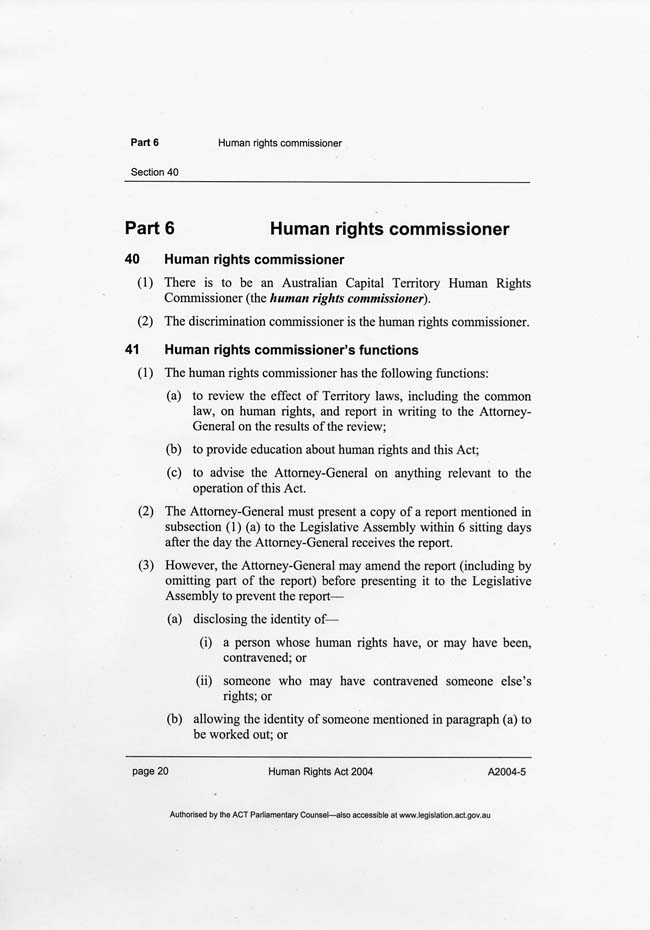 Human Rights Act 2004 (ACT), p20