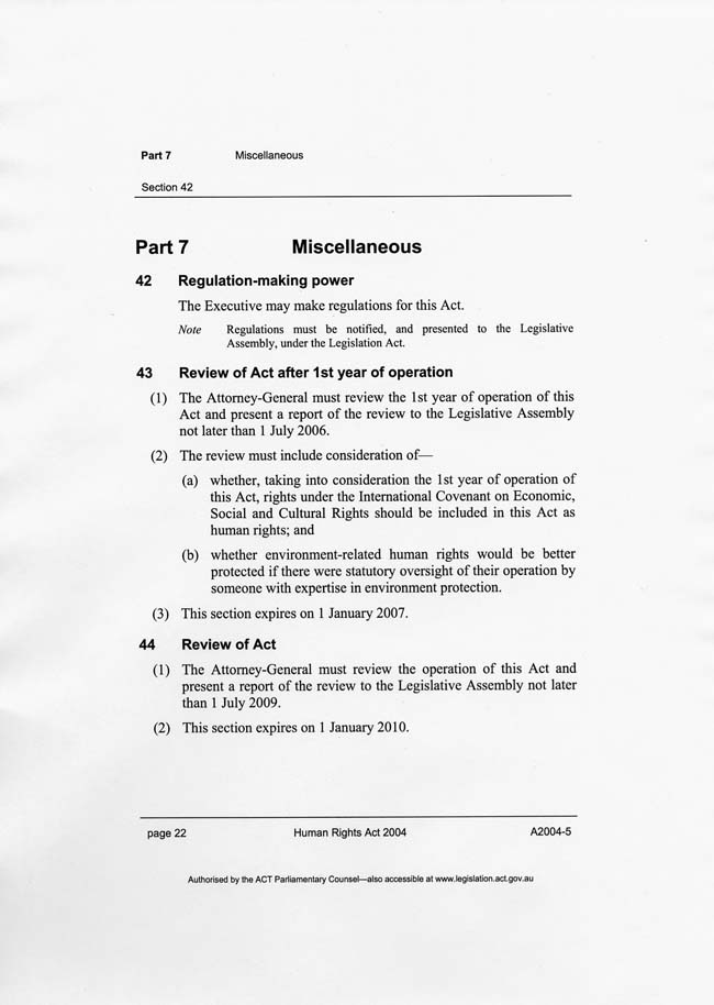 Human Rights Act 2004 (ACT), p22