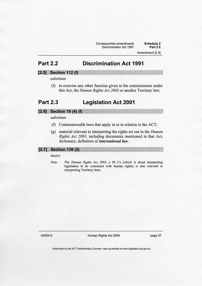 Human Rights Act 2004 (ACT), p27