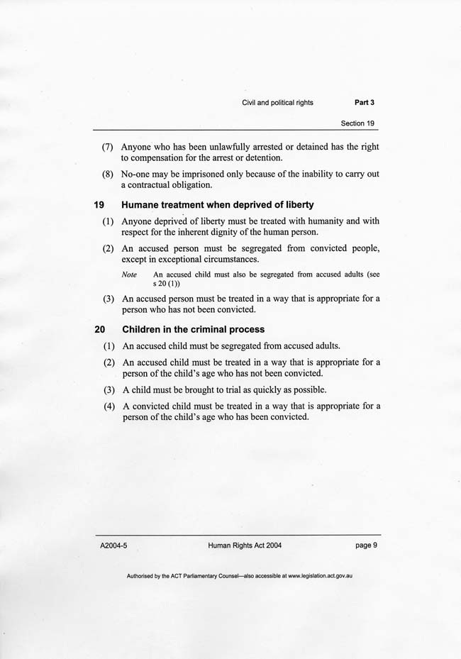 Human Rights Act 2004 (ACT), p9
