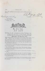 Seat of Government Acceptance Act 1909 (Cth), p1