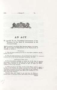 Seat of Government (Administration) Act 1910 (Cth), p1