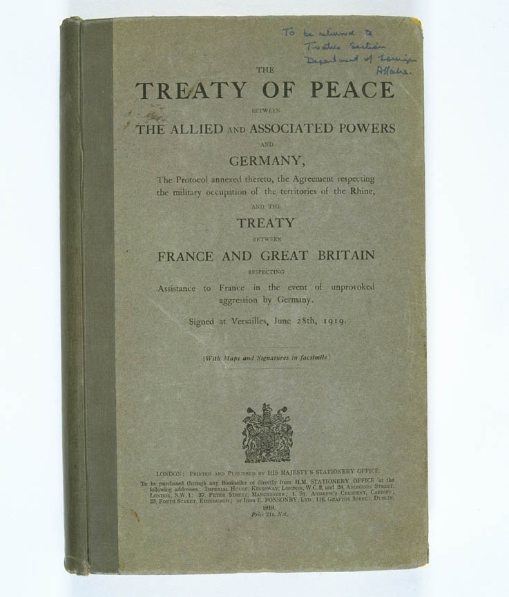Treaty of Versailles 1919 (including Covenant of the League of Nations), cover