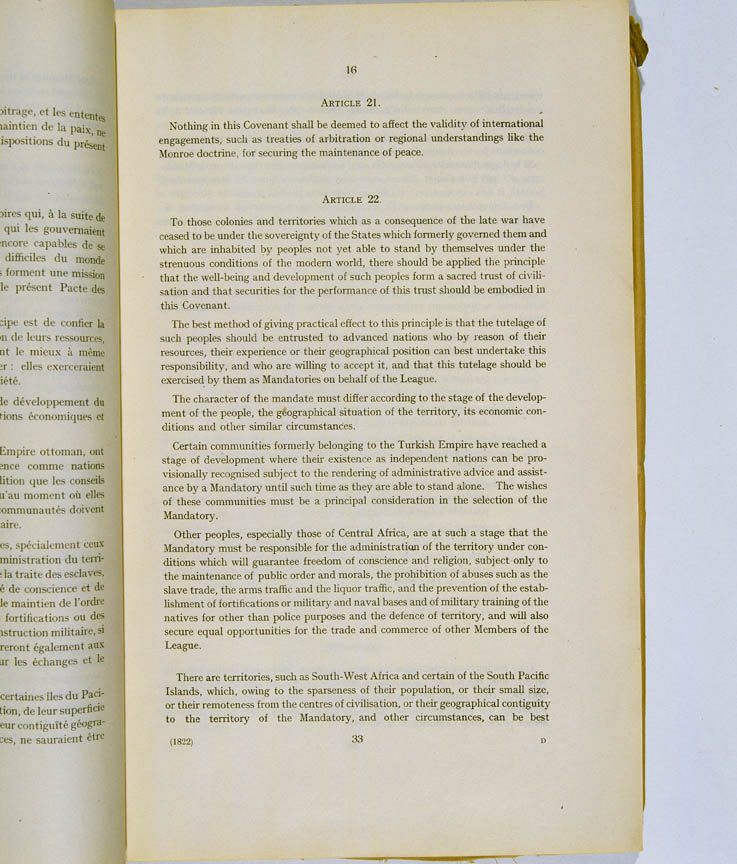 Treaty of Versailles 1919 (including Covenant of the League of Nations), p16