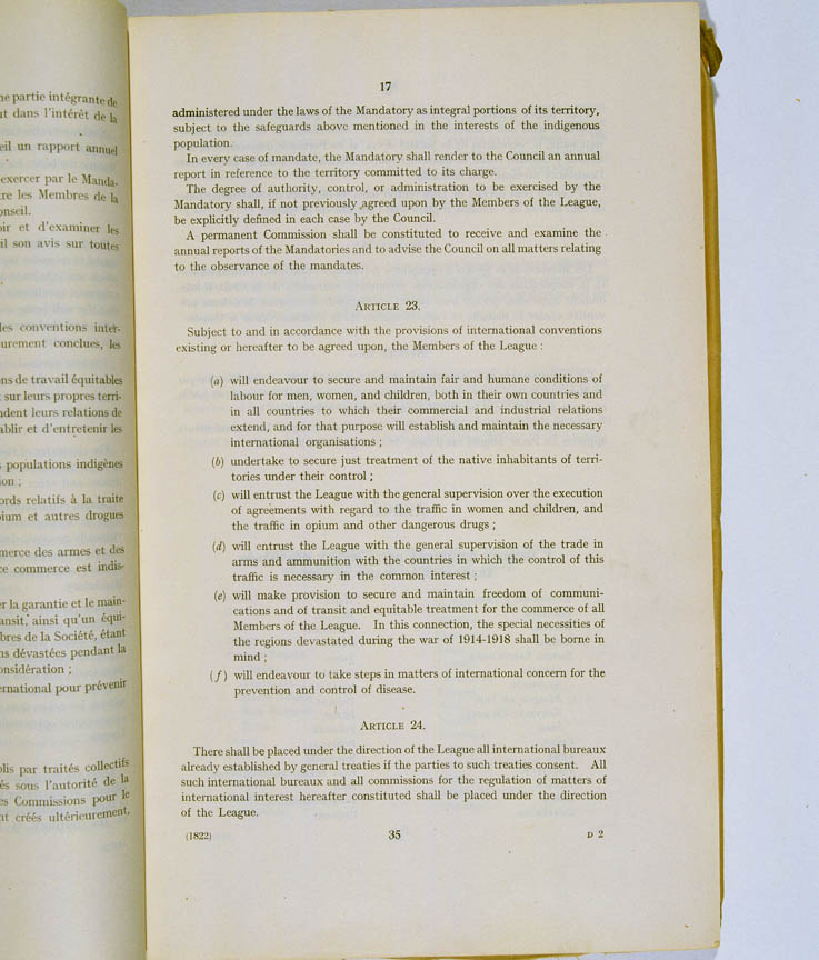 Treaty of Versailles 1919 (including Covenant of the League of Nations), p17
