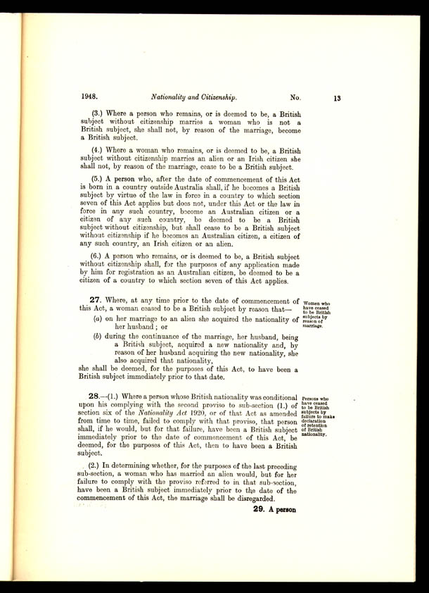Nationality and Citizenship Act 1948 (Cth), p13
