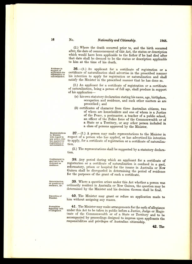 Nationality and Citizenship Act 1948 (Cth), p16