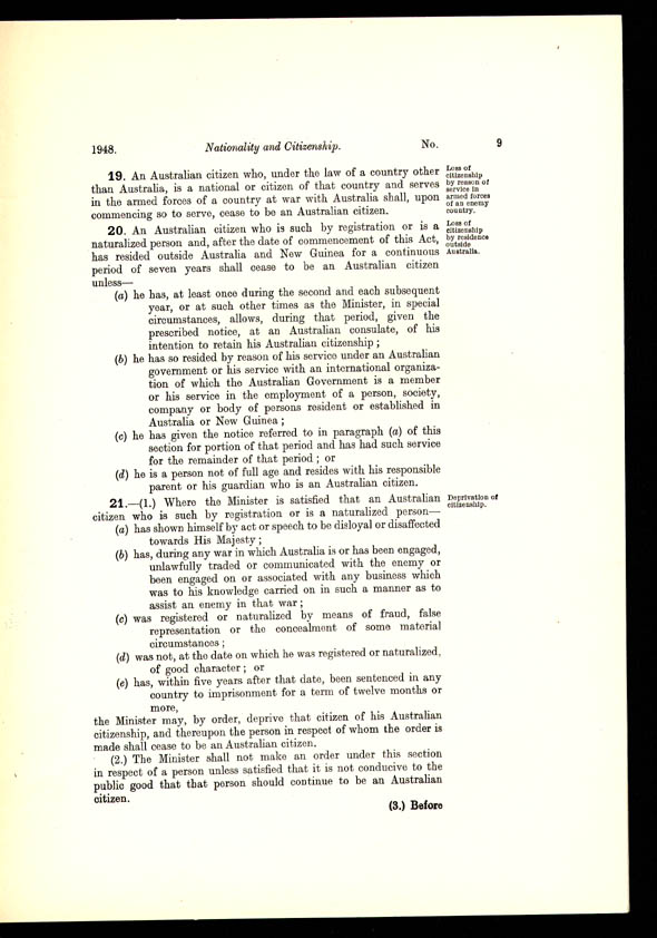 Nationality and Citizenship Act 1948 (Cth), p9
