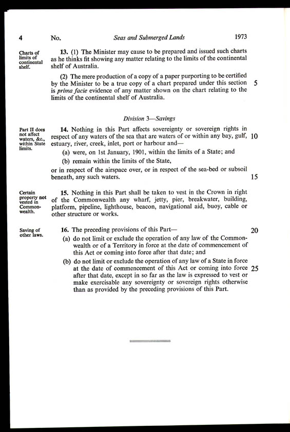 Seas and Submerged Lands Act 1973 (Cth), p4