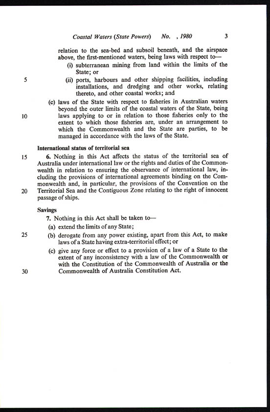 Coastal Waters (State Powers) Act 1980 (Cth), p3