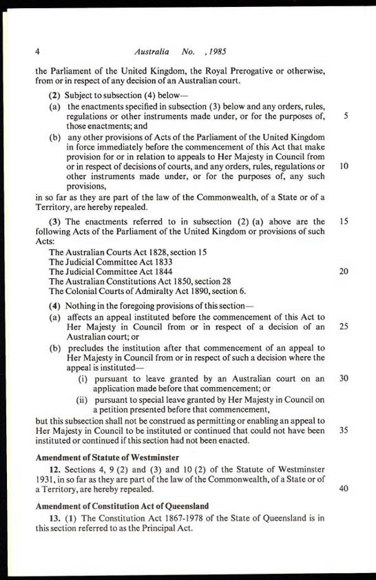 Australia Act 1986 (Cth), p4