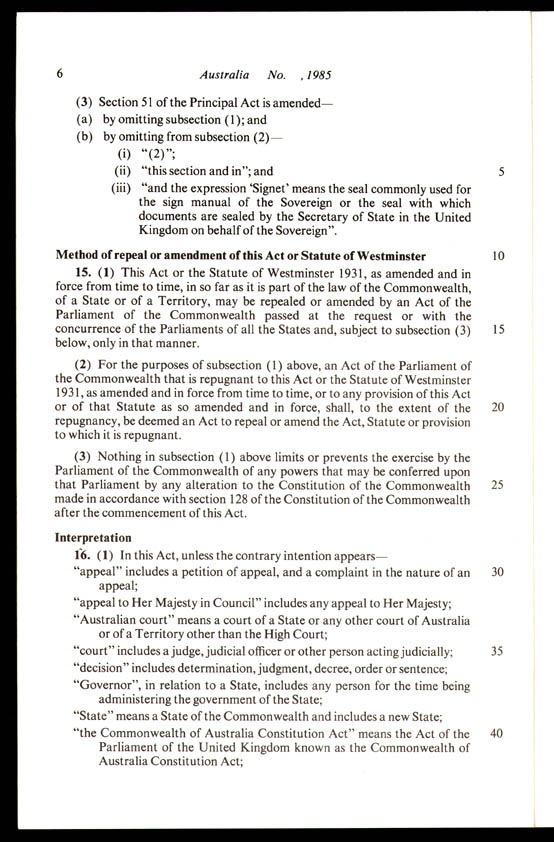 Australia Act 1986 (Cth), p6