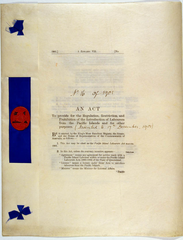 Pacific Island Labourers Act 1901 (Cth), p1