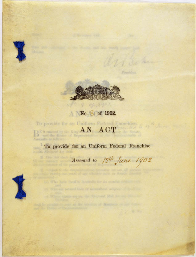 Commonwealth Franchise Act 1902 (Cth), cover