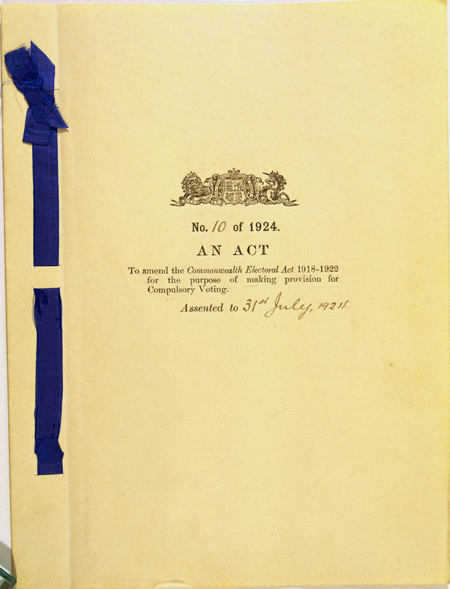 Commonwealth Electoral Act 1924 (Cth), cover