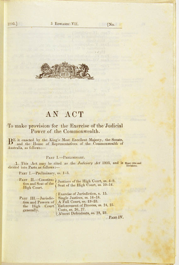 Judiciary Act 1903 (Cth), p1