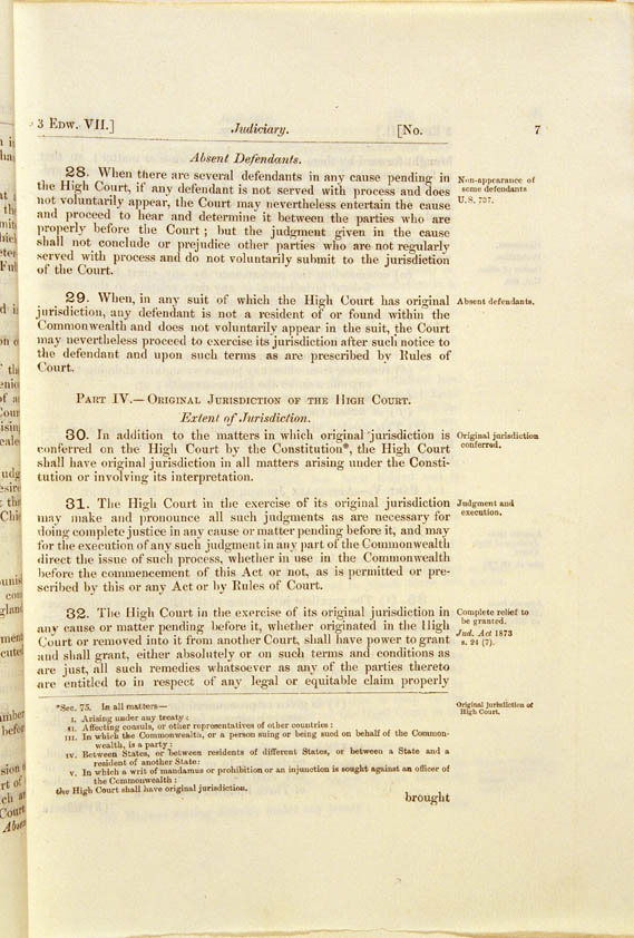 Judiciary Act 1903 (Cth), p7
