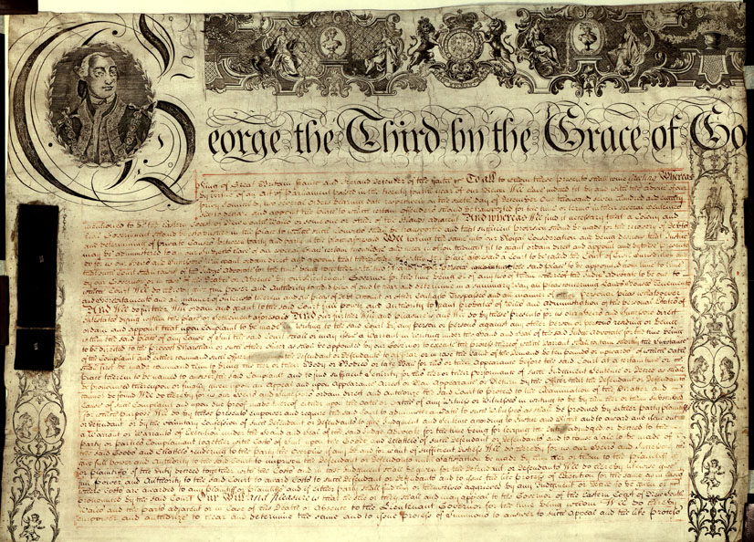 Charter of Justice 2 April 1787 (UK), p1