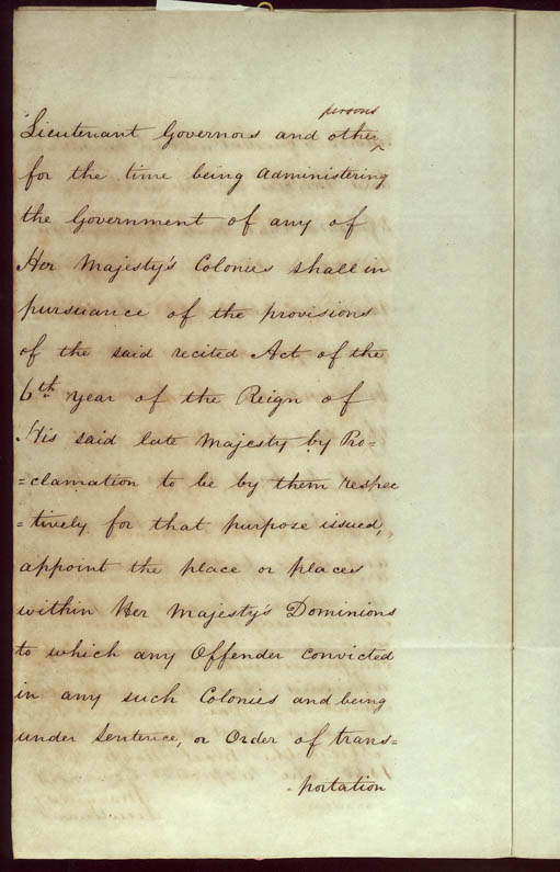 Order-in-Council ending transportation of convicts 22 May 1840 (UK), p14