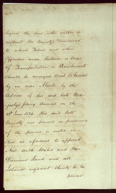 Order-in-Council ending transportation of convicts 22 May 1840 (UK), p2