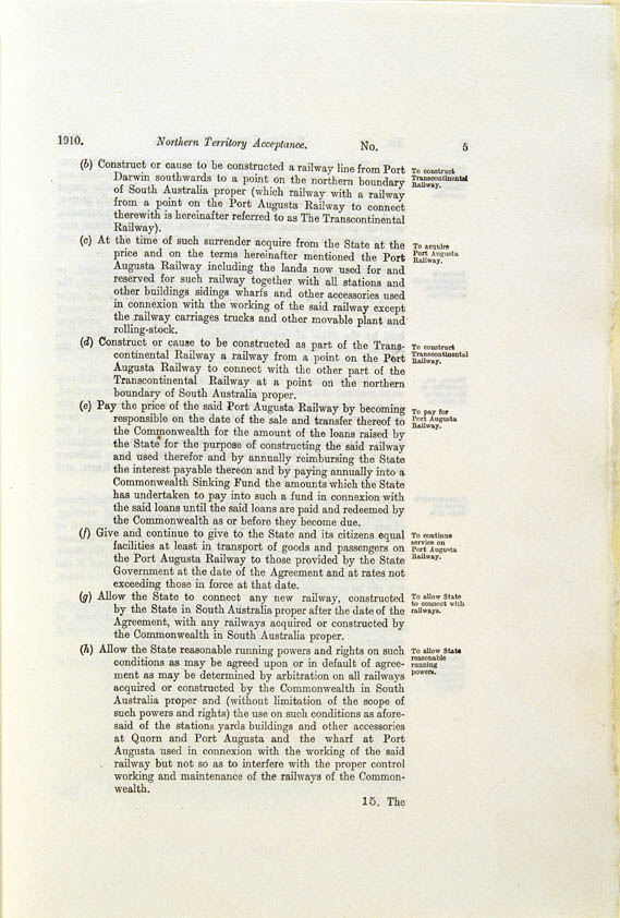 Northern Territory Acceptance Act 1910 (Cth), p5