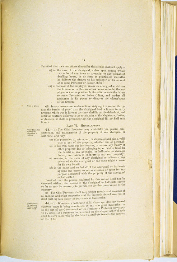 Aboriginals Ordinance No. 9 of 1918 (Cth), p12