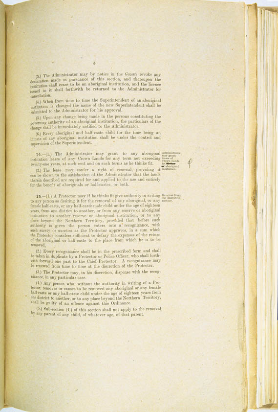 Aboriginals Ordinance No. 9 of 1918 (Cth), p5